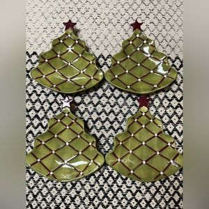 4 Pottery Barn Christmas plates